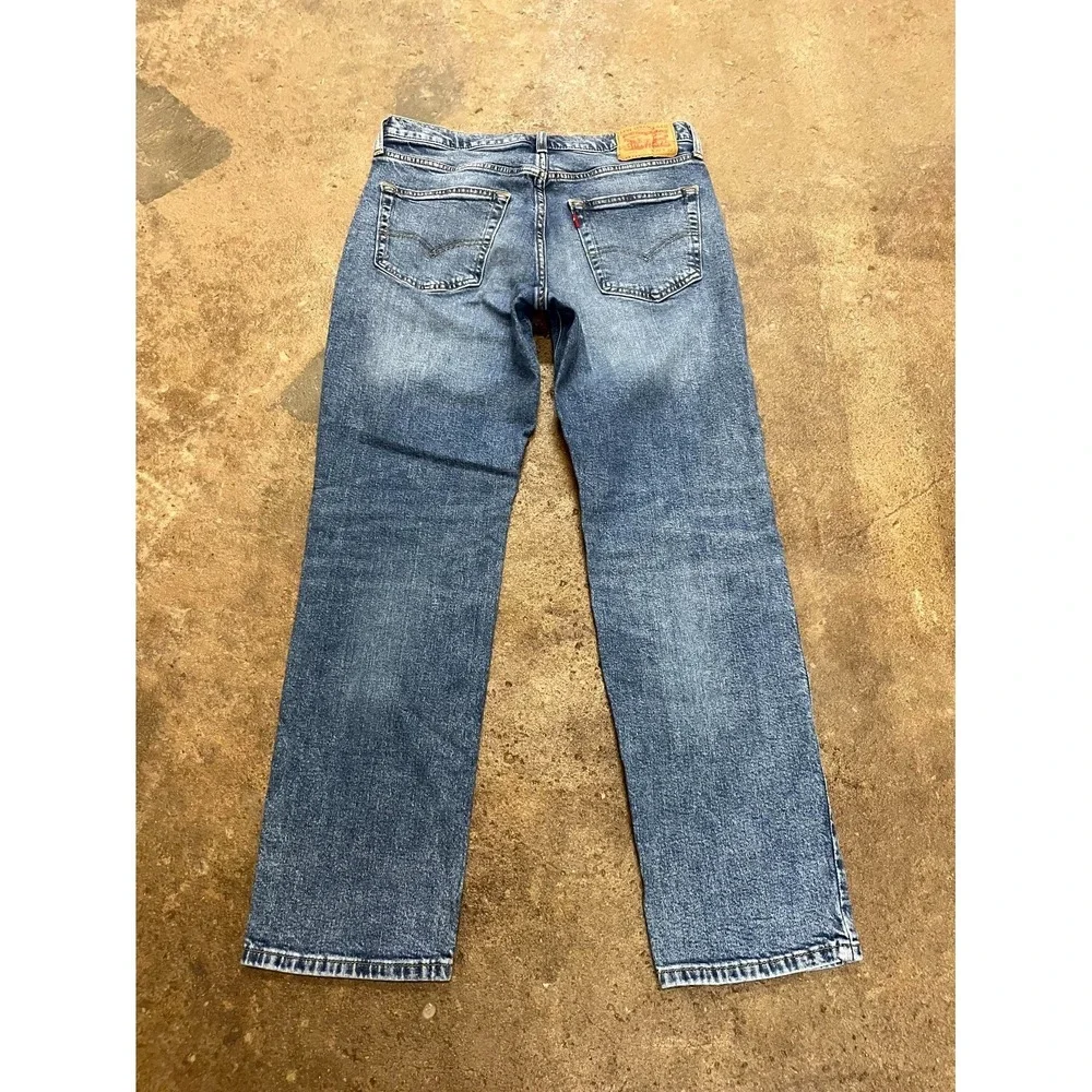 Levi's 541 Athletic Fit Jeans Mens 32x32 Blue Whiskering‎ Denim Cotton Taper Leg